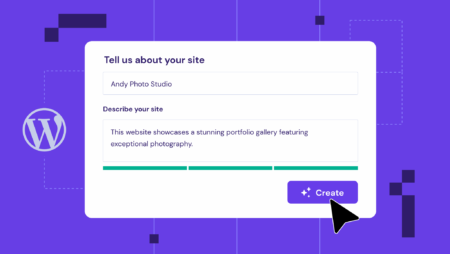 1 description, 1 minute, and your WordPress site is ready