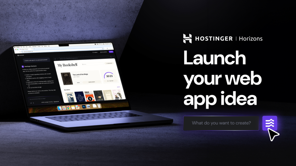 Hostinger Horizons now available globally: Build, edit, and launch web